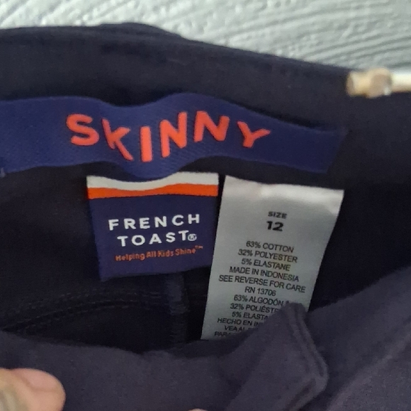 French Toast Dark Blue Skinny Pants - Picture 2 of 8